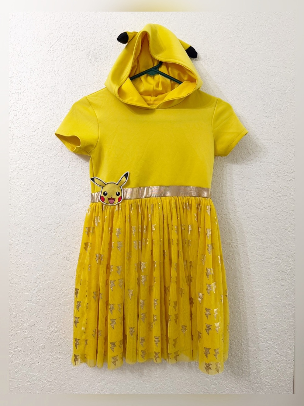 Pokemon Pikachu Hooded Dress Costume Large 10-12